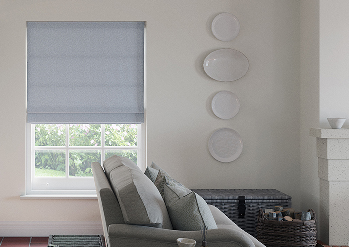 Carina, Cadet Blue - Twist&Fit Roman Blind - Image 3